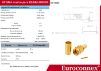 RG58 / LMR200, R/P SMA Macho Crimpar, PTFE