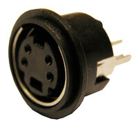 4P MINI DIN SOCKET, FOR PRINTED CIRCUIT