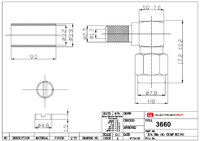 RG174, RIGHT ANGLE, SMA MALE CRIMP TYPE