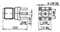 SMA Femelle de PCB