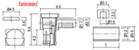 RG-174, MCX Mâle à sertir, couder, doré