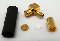 RG-174, RIGHT ANGLE MCX MALE CRIMP TYPE, GOLD PLATED