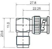 RIGHT ANGLE, BNC MALE TO TNC FEMELLA
