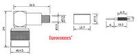 RG-59U, RIGHT ANGLE TNC MALE CRIMP TYPE