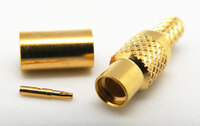 RG174 / LMR100A, MMCX FEMALE CRIMP, GOLD PLATED