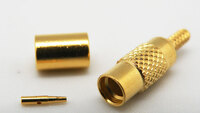 RG178, MMCX FEMALE CRIMP, GOLD PLATED