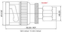 SMA MALE (NORMAL) TO BNC R/P MALE