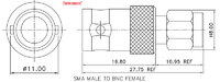 SMA MASCLE (NORMAL) - BNC R/P FEMELLA