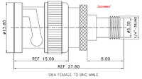 SMA FEMALE (NORMAL) - BNC R/P MALE