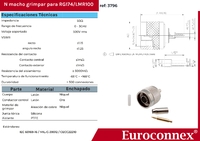 RG-174/LMR100, N Mâle à sertir, PTFE