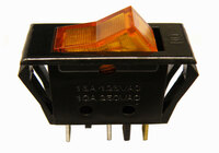 Ver informacion sobre INTERRUPTOR LUMINOSO 3P. (SPST) ON-OFF,  250V. 10A, COLOR AMARILLO