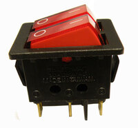 Ver informacion sobre INTERRUPTOR LUMINOSO 6P. (DPDT) ON-OFF, 250V. 10A, COLOR ROJO