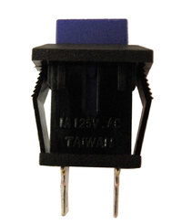 SQUARE PUSHBUTTON SWITCH,CLOSE TYPE, 125V. 1A, BLUE COLOUR