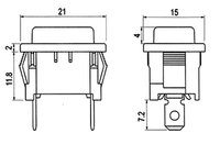 PULSADOR, NORMALMENTE ABIERTO, 125V 10A (250V 6A)