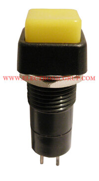 PUSHBUTTON SWITCH ON-OFF, 125V.- 3A, YELLOW