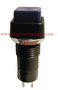 PUSHBUTTON SWITCH ON-OFF, 125V.- 3A, BLUE