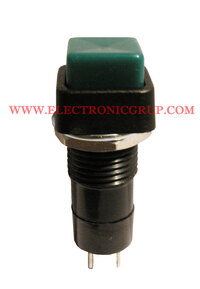 PUSHBUTTON OPEN TYPE, 125V.- 3A, GREEN