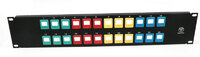 19 INCHES PATCH PANEL, 24 PORTS, WITHOUT KEYSTONE JACK