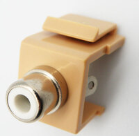 RCA FEMALE SOLDER KEYSTONE INSERT, IVORY