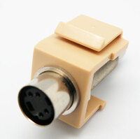 S-VHS MALE TO FEMALE ADAPTOR KEYSTONE INSERT, IVORY