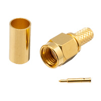 RG58, SMA Male Crimp type, Gold Plated