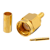 RG174, SMA Male Crimp type, Gold Plated