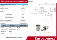 LMR400, SMA Femella Crimpar, Daurat