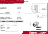 R/P LMR100/RG174, TNC Male Crimp type, PTFE (1P/BAG)