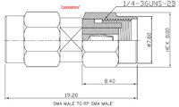 R/P SMA MALE TO SMA MALE (NORMAL)