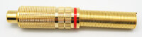 RCA Femelle doré, Câble 8-9mm, Ligne rouge