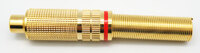 RCA HEMBRA DORADO, CABLE 8-9mm, LINEA ROJA