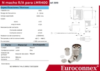 90º N MACHO CRIMPAR LMR400, PTFE