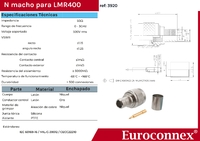 LMR400, N Mâle à Sertir, PTFE