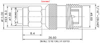 SMA R/P Mâle - TNC R/P Mâle