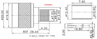 R/P, LMR400/RG213, N MASCLE CRIMP TYPE (1P/BAG)