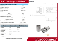 BNC Mâle à sertir LMR400, PTFE