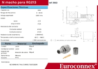 RG-213, N Male Crimp type, PTFE (1P/BAG)