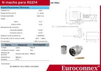 RG-214, N Mascle Crimpar, PTFE