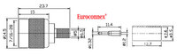 RG-6, TNC Male Crimp type, PTFE (1P/BAG)