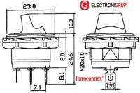 INTERRUPTOR 3P. ON-OFF, 125V. 10A (250V.- 6A)