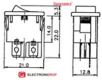 Interrupteur 4P. ON-OFF, 125V. 10A (250V.- 5A)