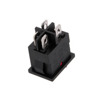 4P. ILLUMINATED ROCKER SWITCH ON-OFF, 125V. 10A (250V.- 5A)