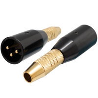 1/4" MONO JACK TO 3P MIC FEMALE, GOLD PLATED