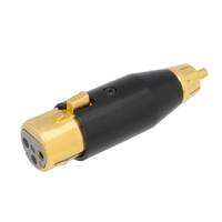 RCA PLUG TO 3P MIC FEMALE, GOLD PLATED