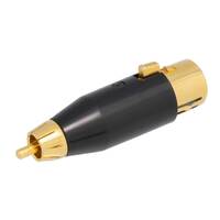 RCA PLUG TO 3P MIC FEMALE, GOLD PLATED