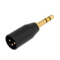 1/4" STEREO PLUG TO 3P MIC MALE, GOLD PLATED