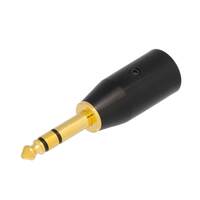 1/4" STEREO PLUG TO 3P MIC MALE, GOLD PLATED