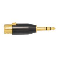 1/4" STEREO PLUG TO 3P MIC MALE, GOLD PLATED