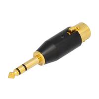 1/4" STEREO PLUG TO 3P MIC MALE, GOLD PLATED