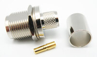 Ver informacion sobre LMR400, N Female BULKHEAD Crimp type, PTFE (1P/BAG)